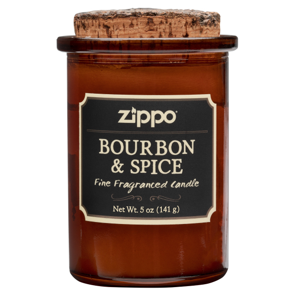 Ароматизированная свеча ZIPPO Bourbon &amp; Spice, воск/хлопок/кора древесины/стекло, 70x100 мм (Изображение 1)