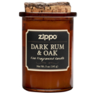 Ароматизированная свеча ZIPPO Dark Rum &amp;amp; Oak, воск/хлопок/кора древесины/стекло, 70x100 мм