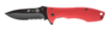 Нож складной Stinger, 80 мм, (чёрный), материал рукояти: сталь/алюминий (чёрно-красный) (Изображение 1)
