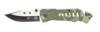 Нож складной Stinger, 88 мм (серебристый), материал рукояти: алюминий (зелёный камуфляж) (Изображение 1)