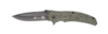 Нож складной Stinger, 84 мм, (чёрный), материал рукояти: алюминий (зелёный камуфляж) (Изображение 1)