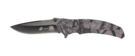 Нож складной Stinger, 84 мм, (чёрный), материал рукояти: алюминий (черный камуфляж)