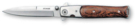 Нож складной Stinger, 100 мм, (серебристый), материал рукояти: сталь/дерево (серебристо-коричневый)