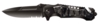 Нож складной Stinger, 90 мм, (чёрный), материал рукояти: сталь/алюминий (серый камуфляж/чёрный) (Изображение 1)