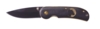 Нож складной Stinger, 70 мм, (чёрный), материал рукояти: сталь/дерево (чёрно-золотистый) (Изображение 1)