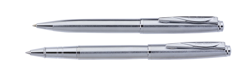 Набор  Pierre Cardin PEN&amp;PEN: ручка шариковая + роллер. Цвет - серебристый. Упаковка Е. (Изображение 1)