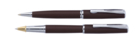Набор Pierre Cardin PEN&amp;amp;PEN: ручка шариковая + роллер. Цвет - коричневый матовый. Упаковка Е.