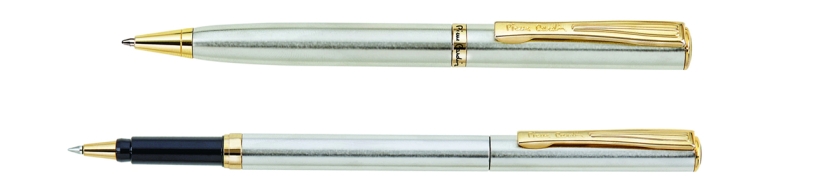 Набор Pierre Cardin PEN&amp;PEN: ручка шариковая + роллер. Цвет - стальной. Упаковка Е или E-1 (Изображение 1)