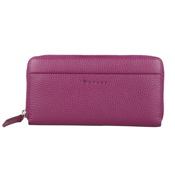 Кошелёк Cross Colors Plum, кожа наппа, фактурная, цвет сливовый (Изображение 1)