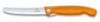 Нож для овощей VICTORINOX SwissClassic, складной, лезвие 11 см с волнистой кромкой, оранжевый (Изображение 1)