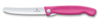 Нож для овощей VICTORINOX SwissClassic, складной, лезвие 11 см с волнистой кромкой, розовый (Изображение 1)