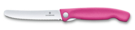 Нож для овощей VICTORINOX SwissClassic, складной, лезвие 11 см с волнистой кромкой, розовый