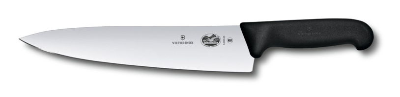 Нож разделочный VICTORINOX Fibrox, 25 см, чёрный (Изображение 1)