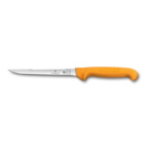 Нож для филировки рыбы VICTORINOX Swibo, узкое гибкое лезвие 16 см с рыбочисткой, жёлтый
