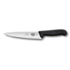 Нож разделочный VICTORINOX Fibrox с лезвием 19 см, чёрный (Изображение 1)