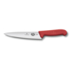 Нож разделочный VICTORINOX Fibrox с лезвием 19 см, красный (Изображение 1)