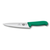 Нож разделочный VICTORINOX Fibrox с лезвием 19 см, зелёный (Изображение 1)