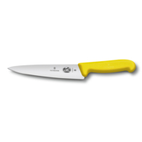 Нож разделочный VICTORINOX Fibrox с лезвием 19 см, жёлтый
