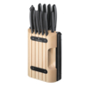 Набор из 11 кухонных ножей VICTORINOX, чёрная рукоять, в подставке из бука высотой 35,5 см (Изображение 1)