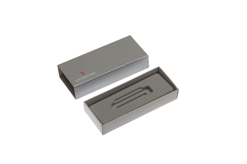 Коробка для ножей VICTORINOX 58 мм толщиной 2 и более уровней (MiniChamp), картонная, серебристая (Изображение 1)