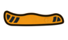 Передняя накладка для ножей VICTORINOX Hunter XS и XT 111 мм, нейлоновая, оранжево-чёрная (Изображение 1)