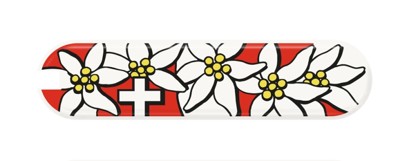 Универсальная накладка для ножей VICTORINOX 65 мм, пластиковая, дизайн Edelweiss (Изображение 1)