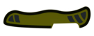 Задняя накладка для ножей VICTORINOX Swiss Soldier&#039;s Knife 08 111 мм, нейлоновая, зелёно-чёрная