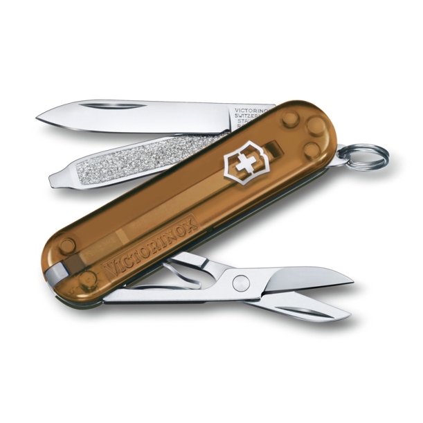 Нож-брелок VICTORINOX Classic SD Colors "Chocolate Fudge", 58 мм, 7 функций, карамельный (Изображение 1)