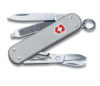 Нож-брелок VICTORINOX Classic Alox, 58 мм, 5 функций, алюминиевая рукоять, серебристый (Изображение 1)