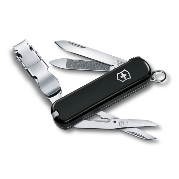 Нож-брелок VICTORINOX NailClip 580, 65 мм, 8 функций, чёрный (Изображение 1)