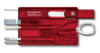 Швейцарская карточка VICTORINOX SwissCard Classic, 10 функций, полупрозрачная красная (Изображение 1)