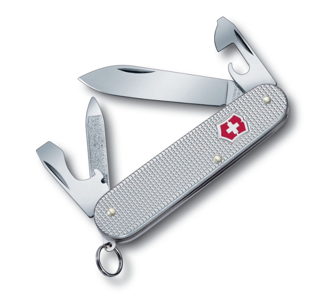 Нож перочинный VICTORINOX Cadet Alox, 84 мм, 9 функций, алюминиевая рукоять, серебристый (Изображение 1)