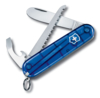 Нож перочинный VICTORINOX My First Victorinox, 84 мм, 9 функций, полупрозрачный синий (Изображение 1)