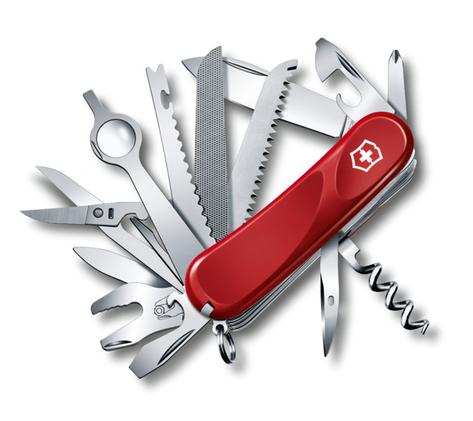 Нож перочинный VICTORINOX Evolution 28, 85 мм, 23 функции, красный (Изображение 1)