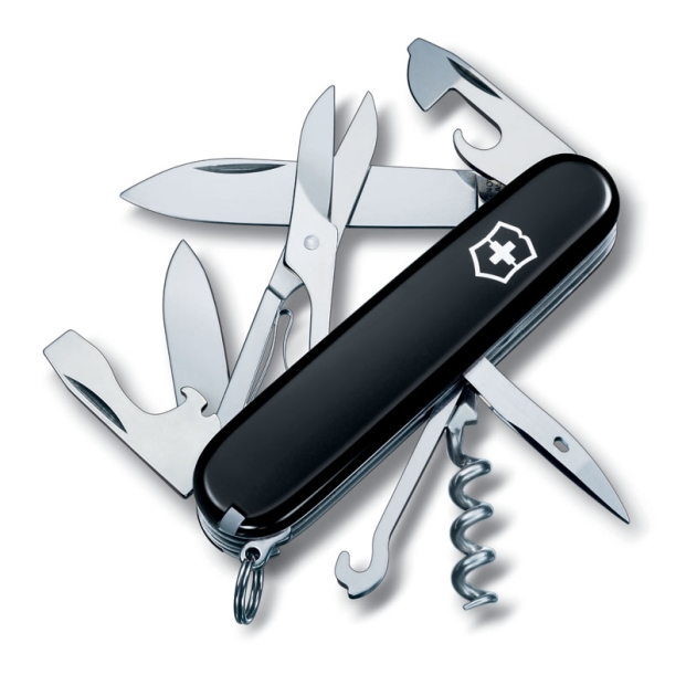 Нож перочинный VICTORINOX Climber, 91 мм, 14 функций, чёрный (Изображение 1)