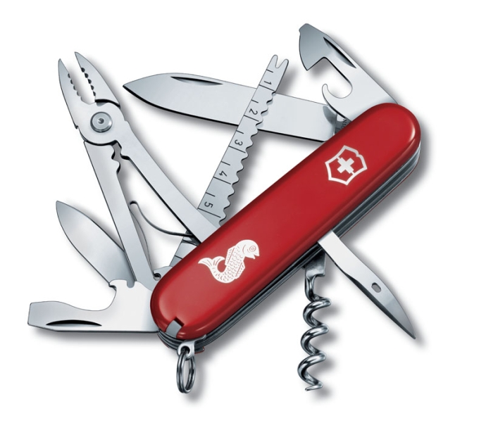 Нож перочинный VICTORINOX Angler, 91 мм, 19 функций, красный (Изображение 1)