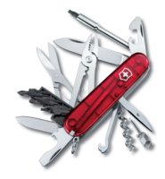 Нож перочинный VICTORINOX CyberTool M, 91 мм, 32 функции, полупрозрачный красный