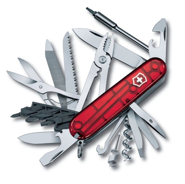 Нож перочинный VICTORINOX CyberTool L, 91 мм, 39 функций, полупрозрачный красный (Изображение 1)