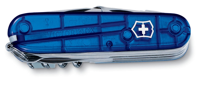 Нож перочинный VICTORINOX Swiss Champ, 91 мм, 33 функции, полупрозрачный синий (Изображение 1)