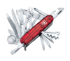 Нож перочинный VICTORINOX Swiss Champ, 91 мм, 33 функции, полупрозрачный красный (Изображение 1)