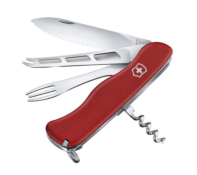 Нож перочинный VICTORINOX Cheese Master, 111 мм, 8 функций, с фиксатором лезвия, красный (Изображение 1)