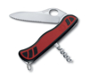 Нож перочинный VICTORINOX Sentinel One Hand, 111 мм, 3 функции, с фиксатором, красный с чёрным (Изображение 1)