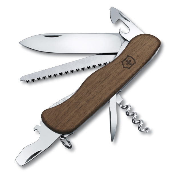 Нож перочинный VICTORINOX Forester, 111 мм, 10 функций, с фиксатором лезвия, деревянная рукоять (Изображение 1)