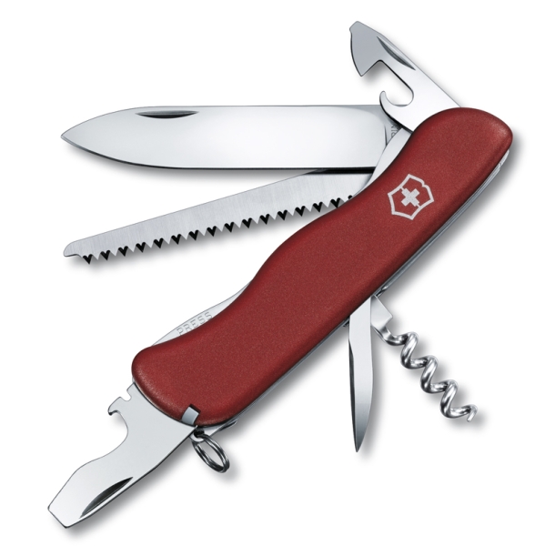 Нож перочинный VICTORINOX Forester, 111 мм, 12 функций, с фиксатором лезвия, красный (Изображение 1)