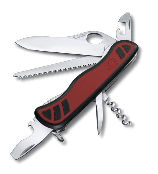 Нож перочинный VICTORINOX Forester, 111 мм, 10 функций, с фиксатором лезвия, красный с чёрным (Изображение 1)