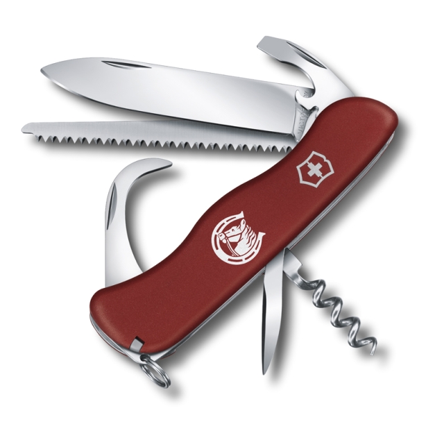 Нож перочинный VICTORINOX Equestrian, 111 мм, 12 функций, с фиксатором лезвия, красный (Изображение 1)