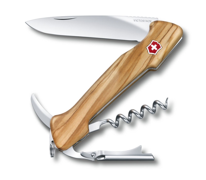 Нож перочинный VICTORINOX Wine Master, 130 мм, 6 функций, с фиксатором, рукоять из оливкового дерева (Изображение 1)