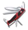 Нож перочинный VICTORINOX RangerGrip 79, 130 мм, 12 функций, с фиксатором лезвия, красный с чёрным (Изображение 1)