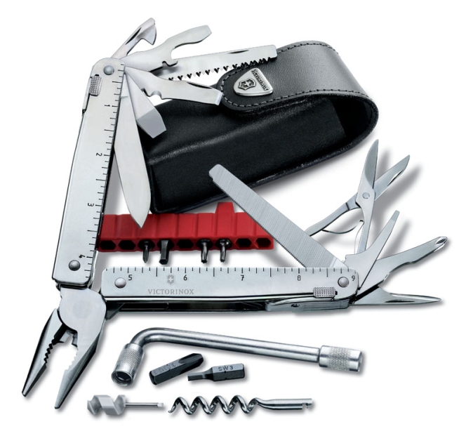 Мультитул VICTORINOX SwissTool X Plus, 115 мм, 37 функций, в кожаным чехле (Изображение 1)