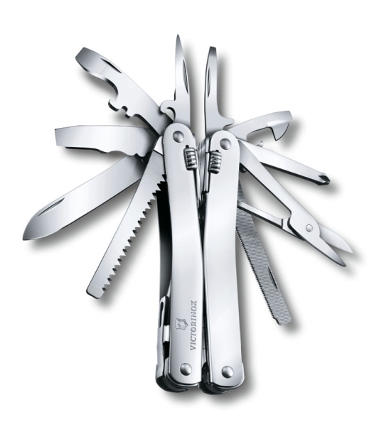 Мультитул VICTORINOX SwissTool Spirit X, 105 мм, 26 функций, в кожаном чехле (Изображение 1)